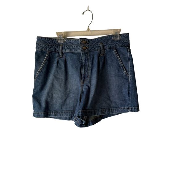 Vintage Lee High Rise Denim Mom Shorts Size‎ 14 Medium Double Button - Picture 1 of 6